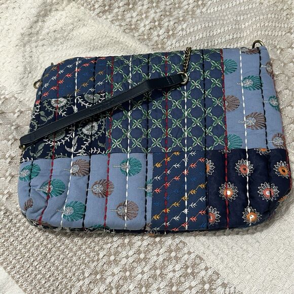 Desigual designer Bag Purse Sashiko Embroidered Embellished - Picture 3 of 10